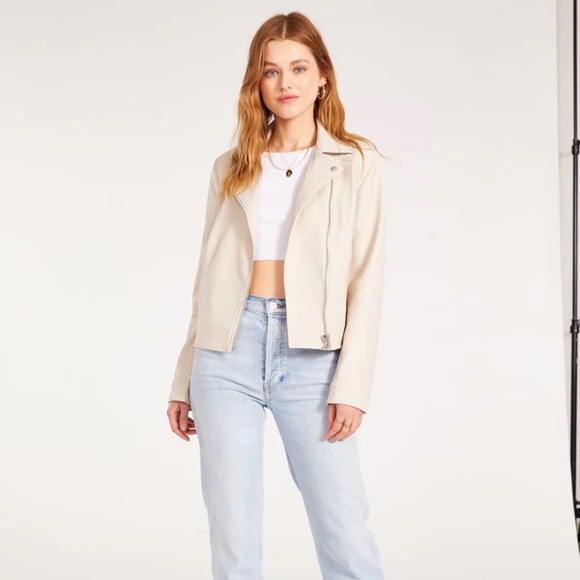 BB Dakota Going Places Faux Leather Moto Jacket - Picture 1 of 7
